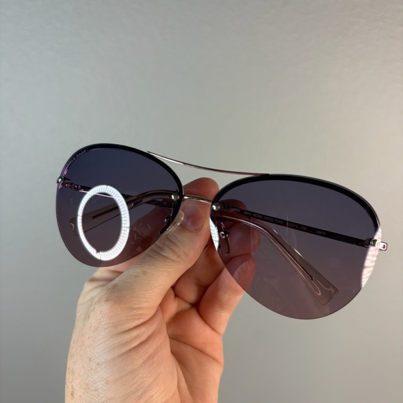 Cole Haan Polarized Aviator Sunglasses Rose Gold Purple Pink Lens CH7033 605 - Picture 3 of 12